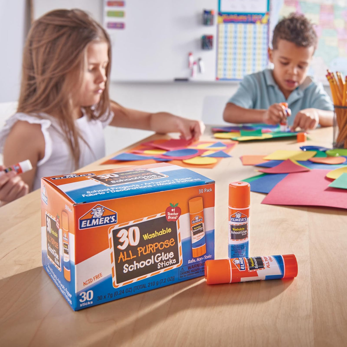 Elmers Washable School Glue Sticks, 30/Box