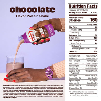 Premier Protein Shake, Batido Nutricional de Chocolate, 12 Piezas de 349 ml, 30g de Proteína por Porción, Bajo en Azúcar, Sin Gluten.