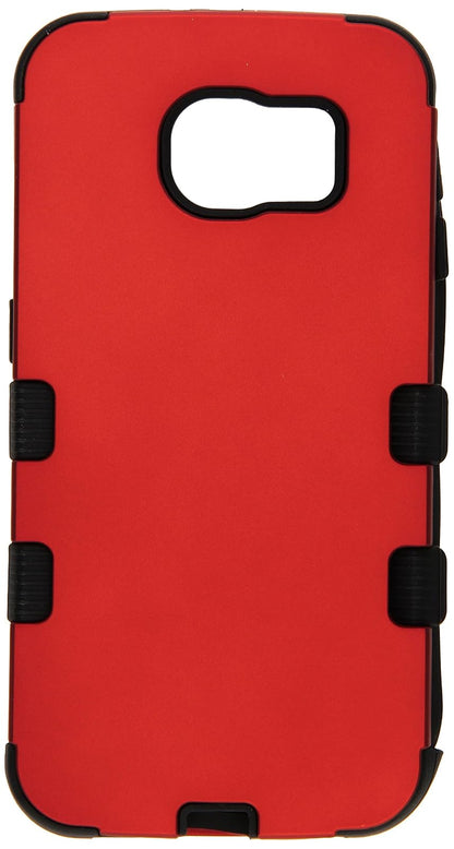 Asmyna Funda Híbrida Titanium Tuff para Samsung Galaxy S6 - Rojo - Negro - Standard Packaging