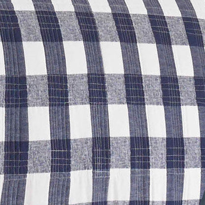Eddie Bauer- Juego de edredón Queen, Ropa de Cama Reversible de algodón con Fundas a Juego, decoración del hogar para Todas Las Estaciones (Azul a Cuadros, Queen)