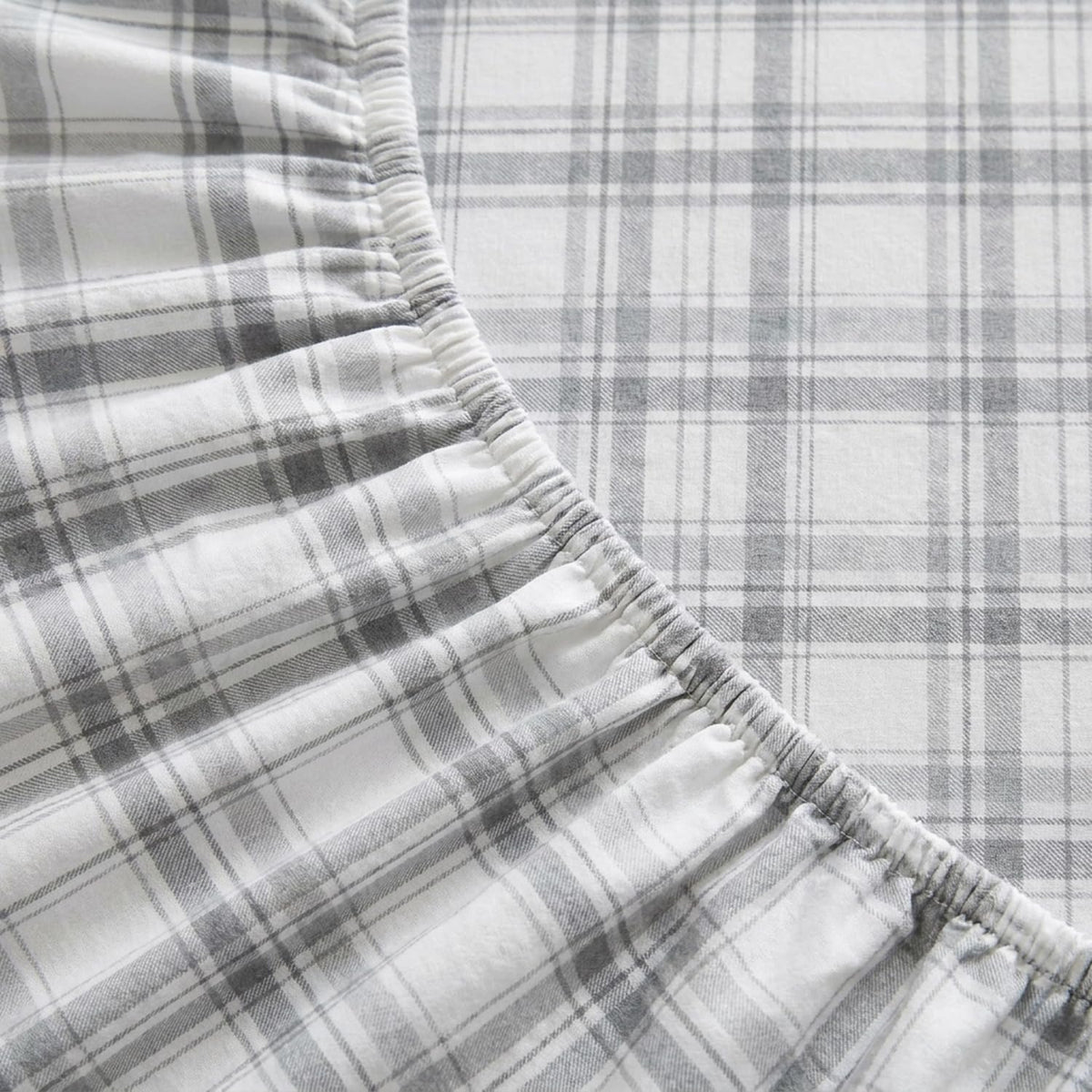 Eddie Bauer Beacon Hill Flannel Sheet Set Twin Gray