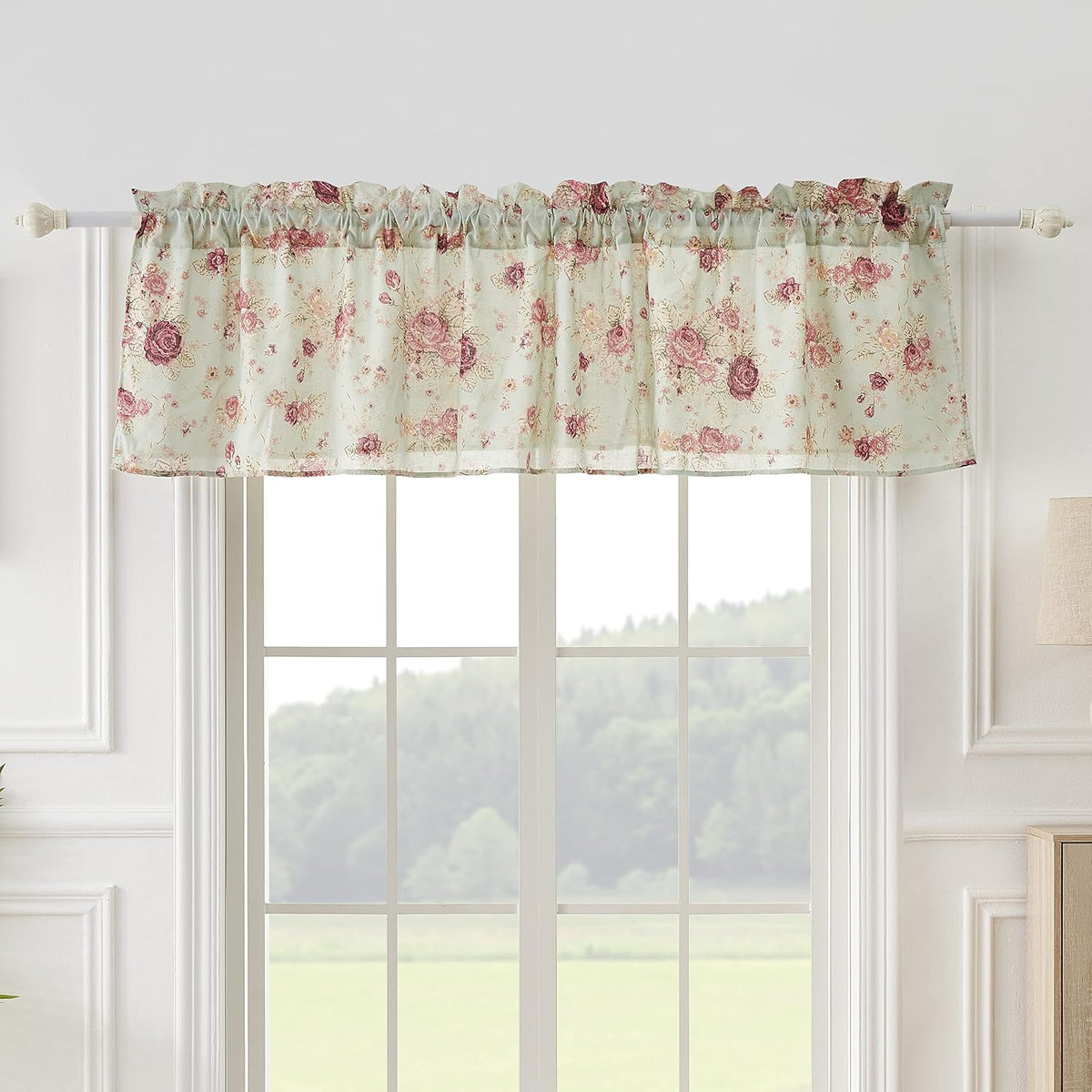 Greenland Home Antique Rose Set de Cortinas con Alzapaños - Azul - 213An x 48Al cm (1 Paneles)