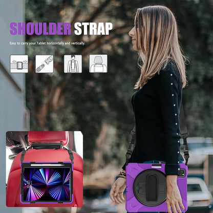 ORIbox Corsair Case for iPad Air (5th/4th) Case & iPad Pro 11-in.(4th/3th/2rd/1st) Case, Heavy Duty Rugged Protective, 3 in 1 Shockproof Bumper with 360degree Kickstand/Hand Strap, Corsair Purple