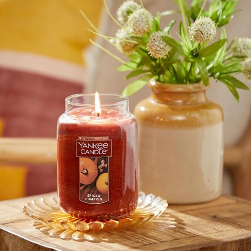 Yankee Candle Vela aromática, Aroma de Calabaza, Candelas, Melocotón, Large Jar, 1