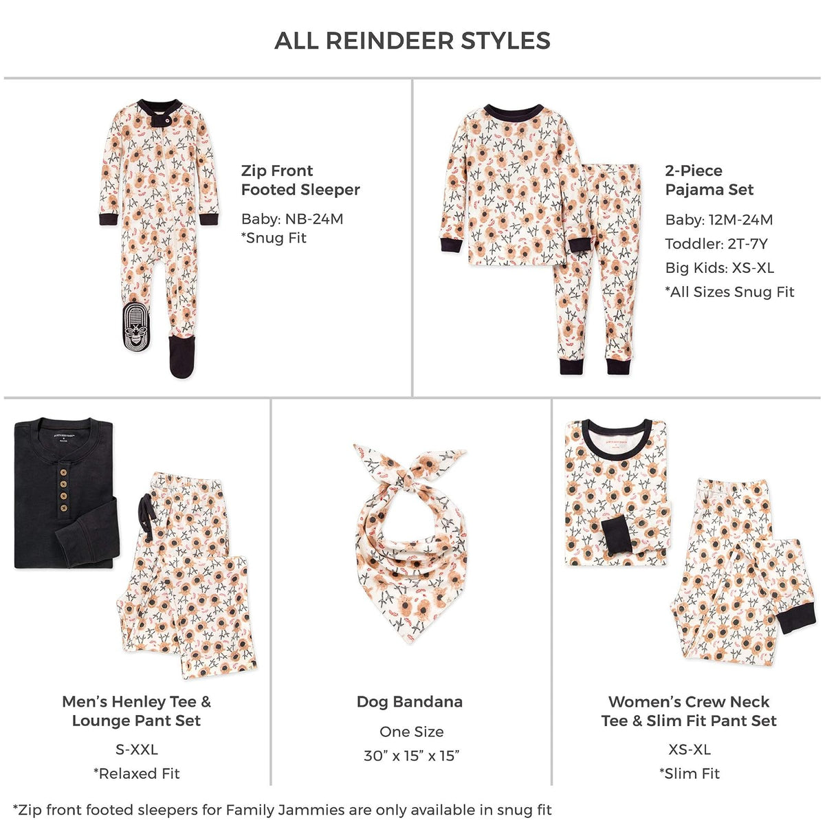 Burt's Bees Baby Pijamas Familiares Juego de Pijama Bebé-Niñas