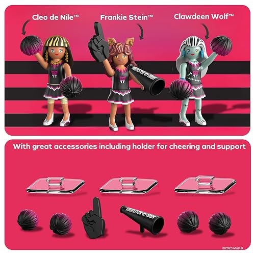 Playmobil Monster High Fearsquad - Paquete de 3 Unidades con Clawdeen, Cleo y Frankie