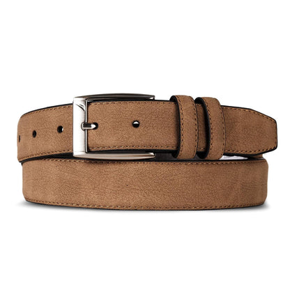 Nautica Casual Leather Belt | Everyday | Classic | Pants | Jeans | Khakis | Chinos | Metal Buckle Cinturón Hombre