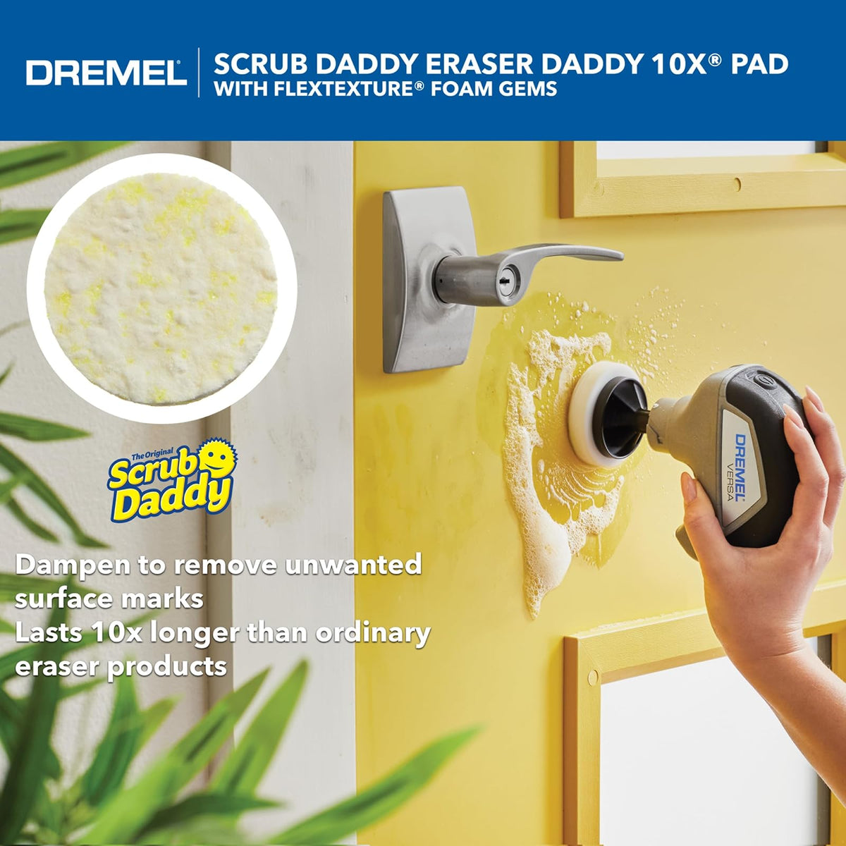 Dremel Versa - Paquete de 5 Almohadillas para Orejas de Limpieza para papás, Paquete Variado para Limpieza de múltiples Superficies, para Uso en Cocina, hogar y baño, Compatible con la Herramienta de