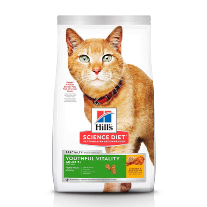 Hill's Science Diet Senior Vitality Croquetas para Gato Sabor Pollo 1.4Kg | Croquetas Hill's para gato, pollo real, vitalidad senior, salud de órganos vitales, energía diaria