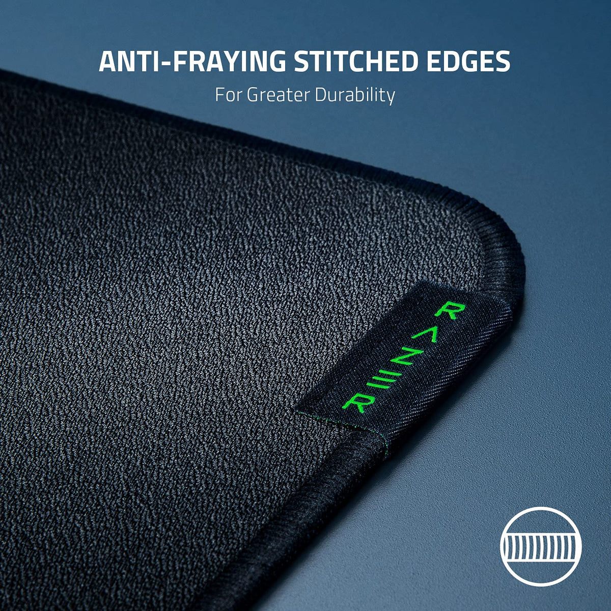 Razer Strider Hybrid Mouse Mat with a Soft Base & Smooth Glide: Firm Gliding Surface - Anti-Slip Base - Rollable & Portable - Anti-Fraying Stitched Edges - Water-Resistant - Windows