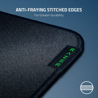 Razer Strider Hybrid Mouse Mat with a Soft Base & Smooth Glide: Firm Gliding Surface - Anti-Slip Base - Rollable & Portable - Anti-Fraying Stitched Edges - Water-Resistant - Windows