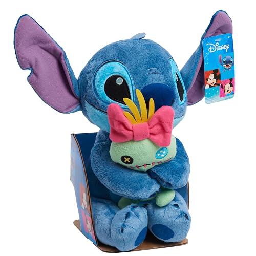 Just Play Disney Classics Lil Friends Stitch and Scrump - Peluche de Peluche, de 31,8 cm de Alto, Juguetes para niños a Partir de 2 años