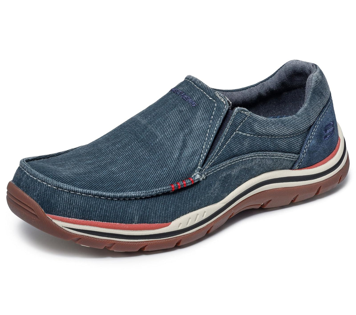 Mocasines sin Cordones Skechers Expected Avillo para Hombre - 28.0 cm - Azul Marino