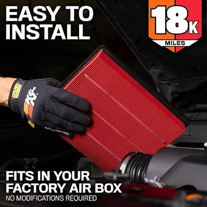 K&N Filtro de Aire del Motor Honda Civic L4 2.0L KNA-5045 2016-2019