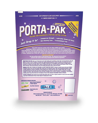 Porta-Pak RV Marine Black Holding Tank Desodorizador Drop-Ins, Camper, Barco, Cassette de Camping Limpiador de Inodoro, Lavanda, Paquete de 10