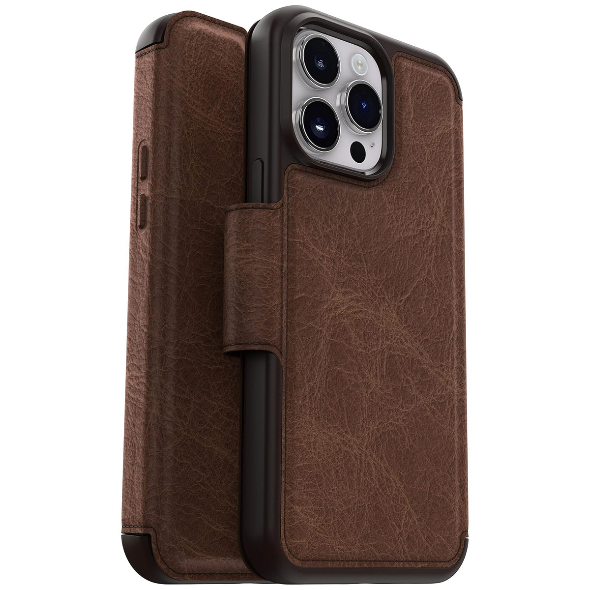 OtterBox Strada Folio Series Funda Tipo Cartera para iPhone 14 Pro Max - Strada Folio - iPhone 14 Pro Max - Marrón