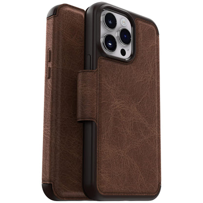 OtterBox Strada Folio Series Funda Tipo Cartera para iPhone 14 Pro Max - Strada Folio - iPhone 14 Pro Max - Marrón