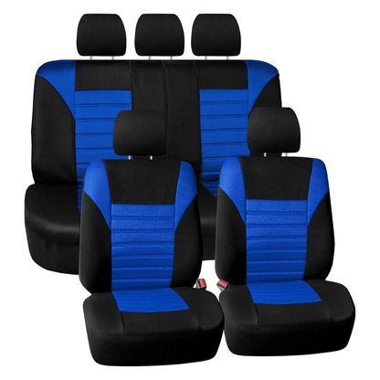 FH Group FB068PURPLE115 - Funda de Asiento de Automóvil Universal púrpura (Compatible con Malla de Aire de diseño en 3D Premium y Banco Trasero Dividido), Azul