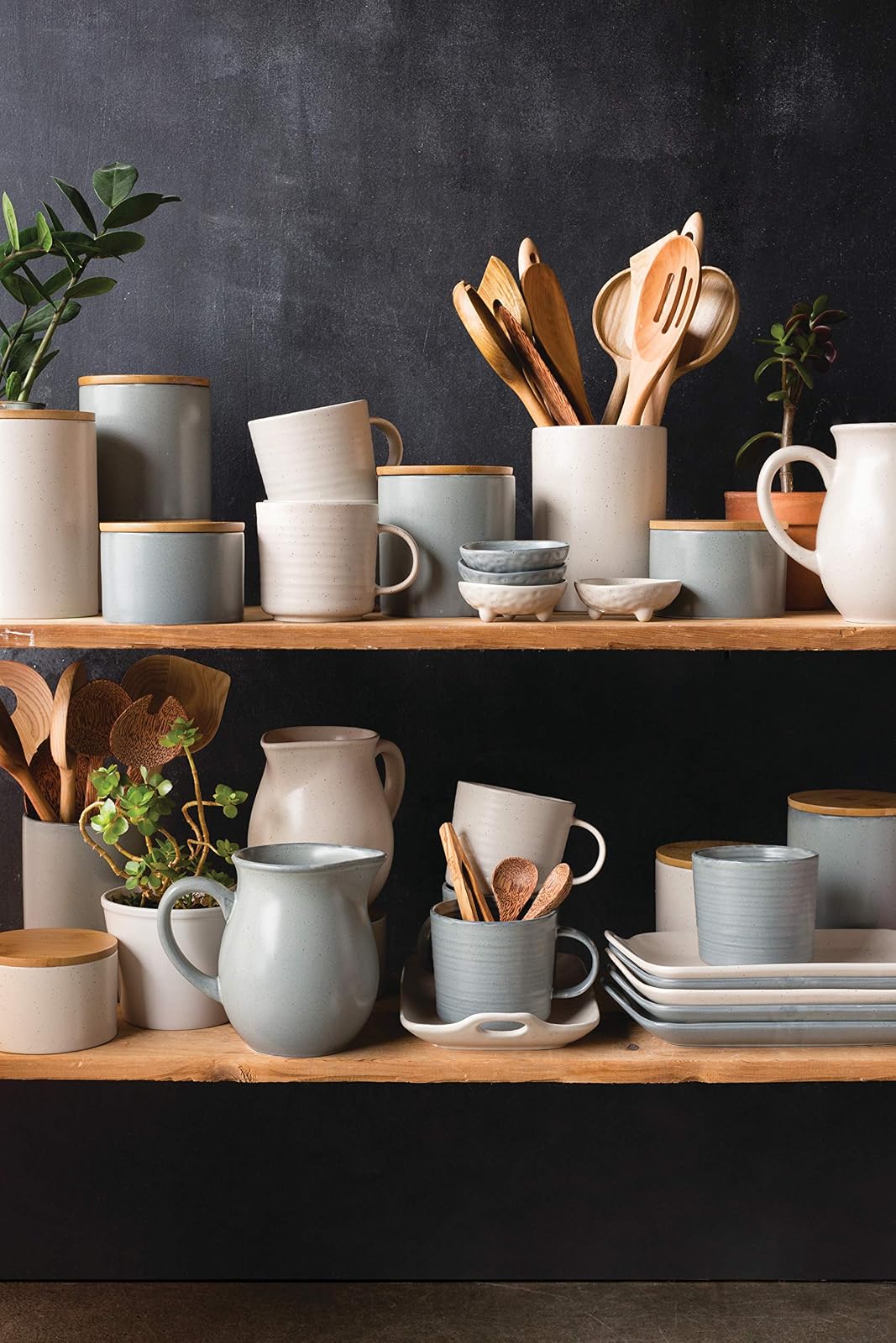 Now Designs 5066025aa Recipiente de gres para terreno Med Dusk, mediano