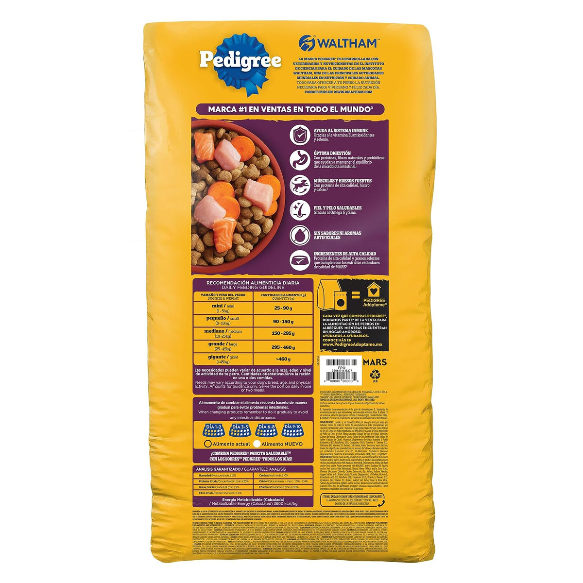 Pedigree - Pancita Saludable Croquetas para Perro Adulto, Sabor Salmón, Pavo y Zanahoria, Alimento Completo para Perro con Proteínas y Fibras Prebióticas, 18 kg
