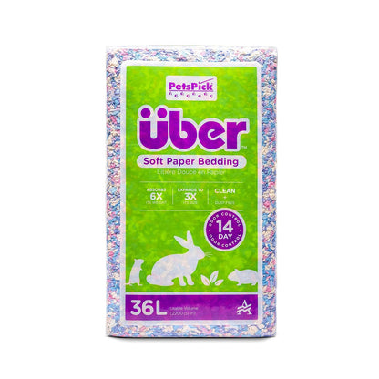 PETSPICK Uber - Ropa de Cama para Mascotas de Papel Suave para Animales pequeños, Confeti, 36L