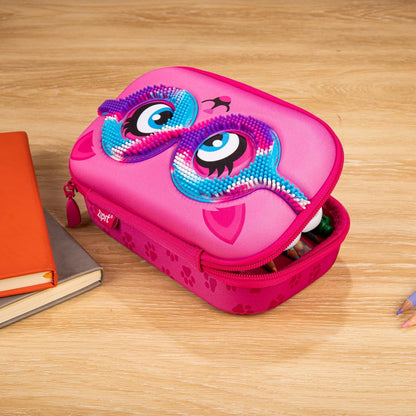 ZIPIT Estuche para lápices para niñas | Estuche de gran capacidad | Estuche escolar para niñas y niños (Rosa)