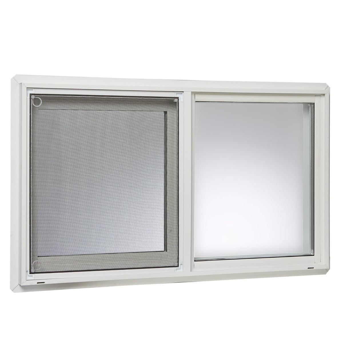Park Ridge Products Ventana Deslizante Sótano Vinilo 32x18 Mano Izquierda Blanco