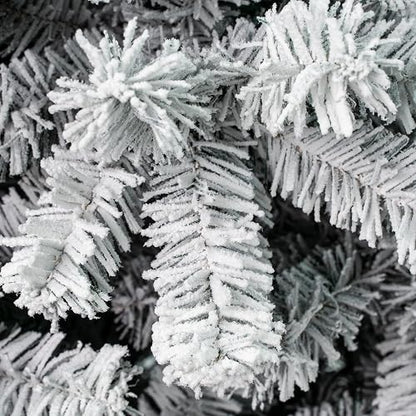 National Tree Company First Traditions - Árbol de Navidad Flocado de Acacia Mediano, 6 pies