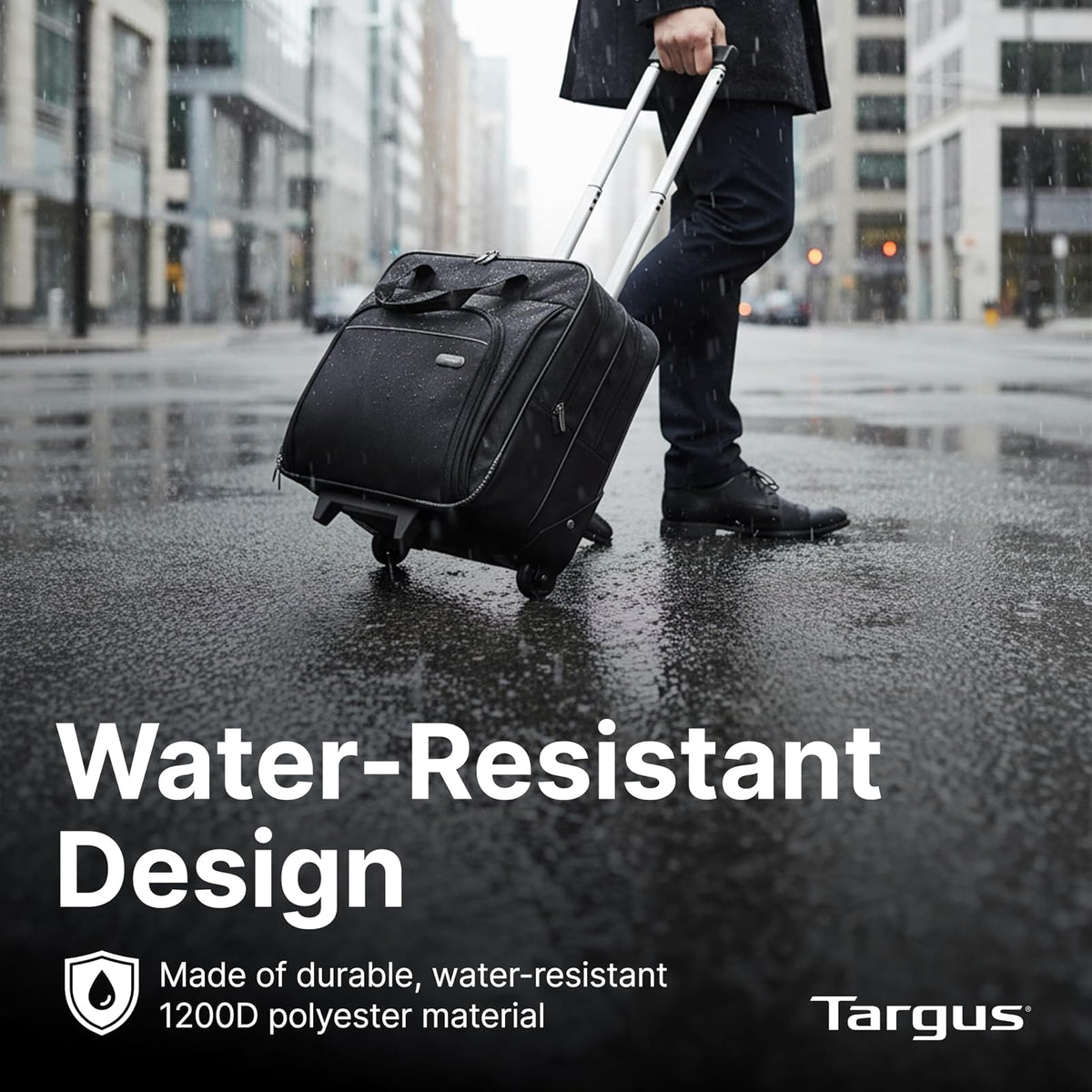 Targus, Maleta con ruedas para laptop, Negro, 355,6 x 190,5 x 419,1 mm(14x 7.50 x 16.50))