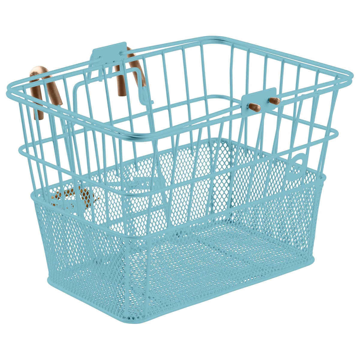 Bicycles Detachable Steel Half-Mesh Apollo Bike Basket with Built-in Handles, Weather-Resistant Steel and Integrated Hooks for Easy Assembly to Front Handlebar