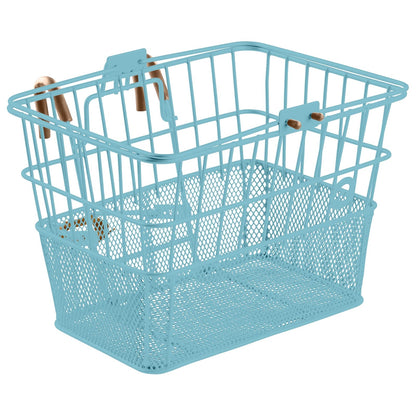 Bicycles Detachable Steel Half-Mesh Apollo Bike Basket with Built-in Handles, Weather-Resistant Steel and Integrated Hooks for Easy Assembly to Front Handlebar