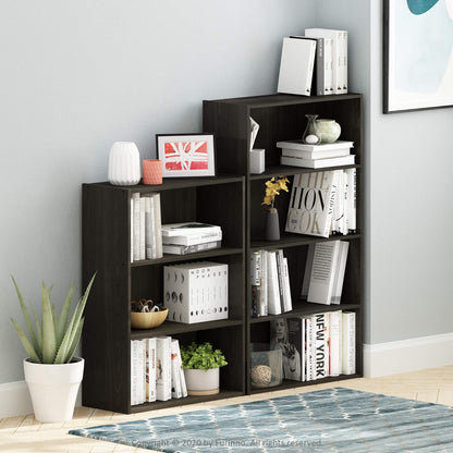 Furinno 11208EX Pasir 3-Tier Open Shelf, Espresso
