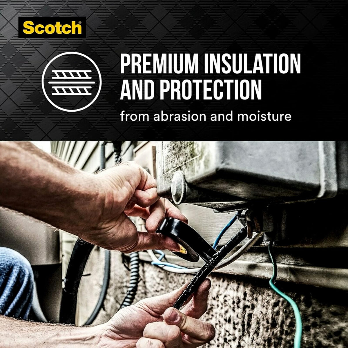 3M Scotch Cinta Eléctrica Super 33+, 1 Rollo, 18MM x 20M, 1 Caja c/ 10 Rollos
