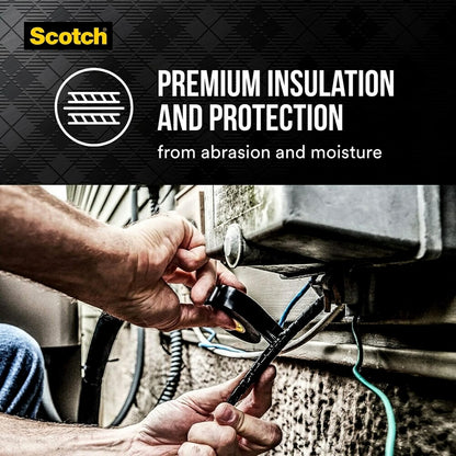 3M Scotch Cinta Eléctrica Super 33+, 1 Rollo, 18MM x 20M, 1 Caja c/ 10 Rollos