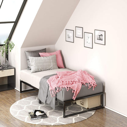 Zinus Lorelai | Base de Cama Individual de Metal con Marco de Acero Resistente y Moderno de Fácil Armado | Garantía de 5 Años
