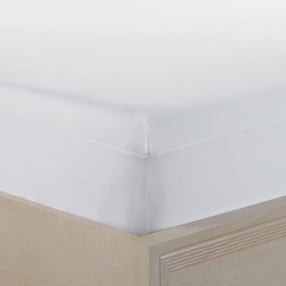 Serta Power Chill - Funda de colchón Impermeable de tamaño Individual, Suave y Transpirable, Bolsillo elástico Profundo de 15 Pulgadas para un Ajuste Seguro, Color Blanco