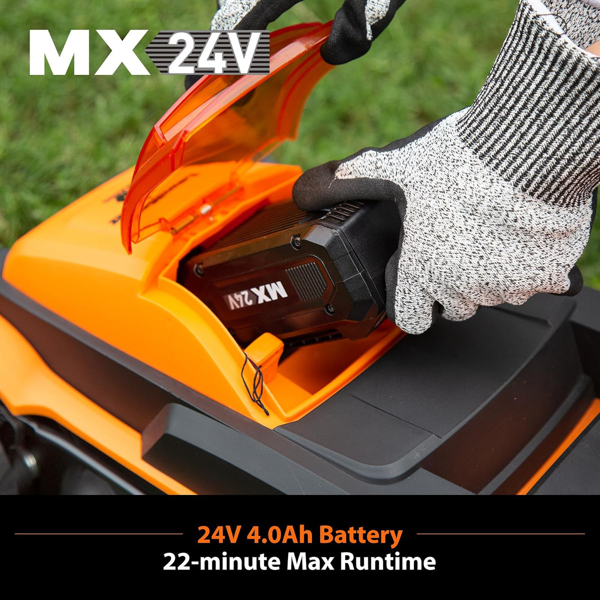 LawnMaster 20VMWGT 24V MAX 33 cm Cortacésped y cortacésped 25.4 cm Combo con 2 baterías de 4.0Ah y Cargador