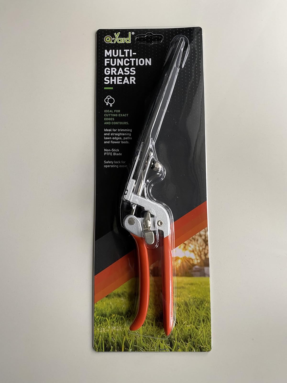 Q-Yard QY-741F - Tijeras de jardinería para jardín (Extra afiladas, Corte más fácil, cómodas, ergonómicas, Menos Esfuerzo, Tijeras de jardinería para Hombres y Mujeres, Color Naranja