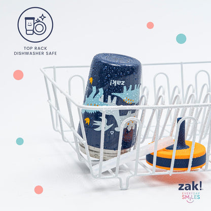 Zak Designs - Taza de paja para niños pequeños con diseño de unicornio de | última intervensión de BPA, acero inoxidable aislado, taza para beber, apto para vasos, apto para lavaplatos