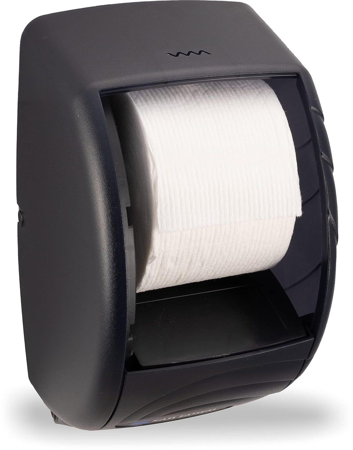 San Jamar Duett - Dispensador de pañuelos de inodoro, 7 1/2 x 7 x 12 3/4, perla negra (R3590TBK)