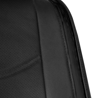 FH Group Juego Completo de Fundas de Asiento de Piel Sintética Universal PU013BLACK115-AVC, Negro