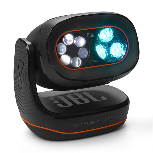 JBL PARTYLIGHT - Luz de proyección Bluetooth, lleva tu fiesta al siguiente nivel con espectáculo de luz coreografiado de relleno de habitación, combina tu energía