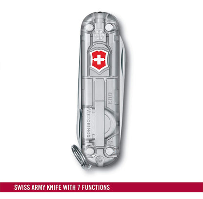 Victorinox Navaja Signature Lite, Plata Transparente, 7 Usos