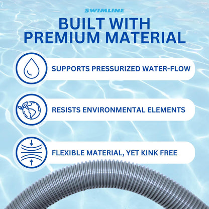 SWIMLINE HYDROTOOLS Manguera de conexión de filtro de bomba de piscina con manguito, 1.5 pulgadas x 3 pies, resistente, flexible, duradera y a prueba de fugas, resistente a productos químicos y UV |