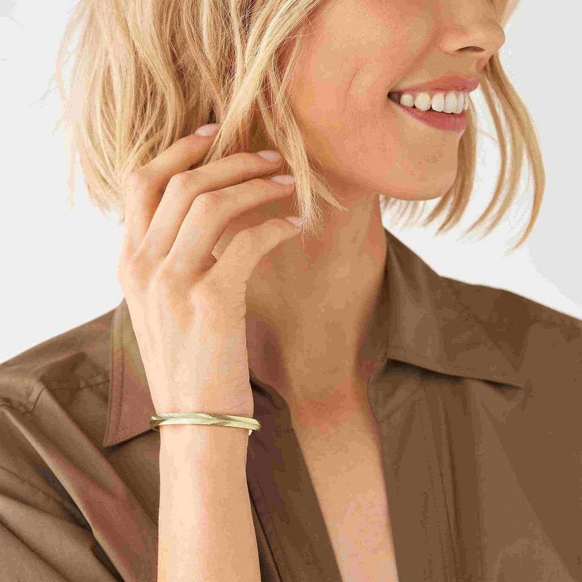 Fossil - Pulsera para mujer, Talla única, Acero inoxidable, Cristal