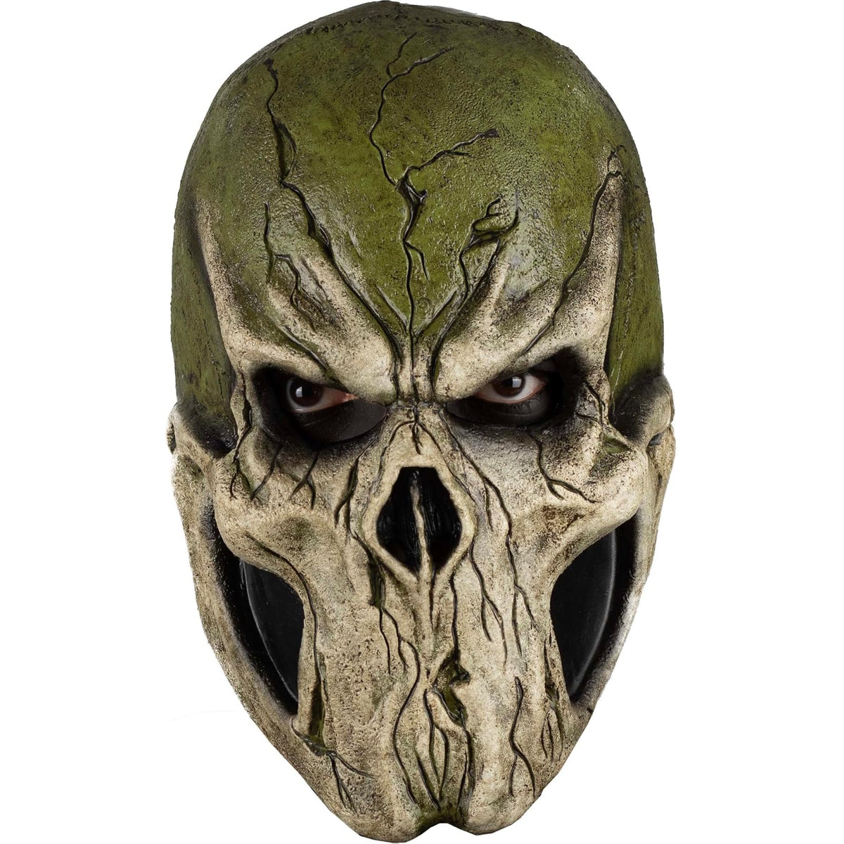 Ghoulish Productions Máscara De Látex Skull Cracks, Accesorio Látex Cosplay Calavera del Bosque, Disfraz Aterrador para Halloween y Fiestas Temáticas, Cosplay Calavera Malvada, Diseño Artesanal