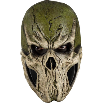 Ghoulish Productions Máscara De Látex Skull Cracks, Accesorio Látex Cosplay Calavera del Bosque, Disfraz Aterrador para Halloween y Fiestas Temáticas, Cosplay Calavera Malvada, Diseño Artesanal