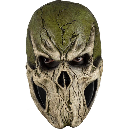Ghoulish Productions Máscara De Látex Skull Cracks, Accesorio Látex Cosplay Calavera del Bosque, Disfraz Aterrador para Halloween y Fiestas Temáticas, Cosplay Calavera Malvada, Diseño Artesanal