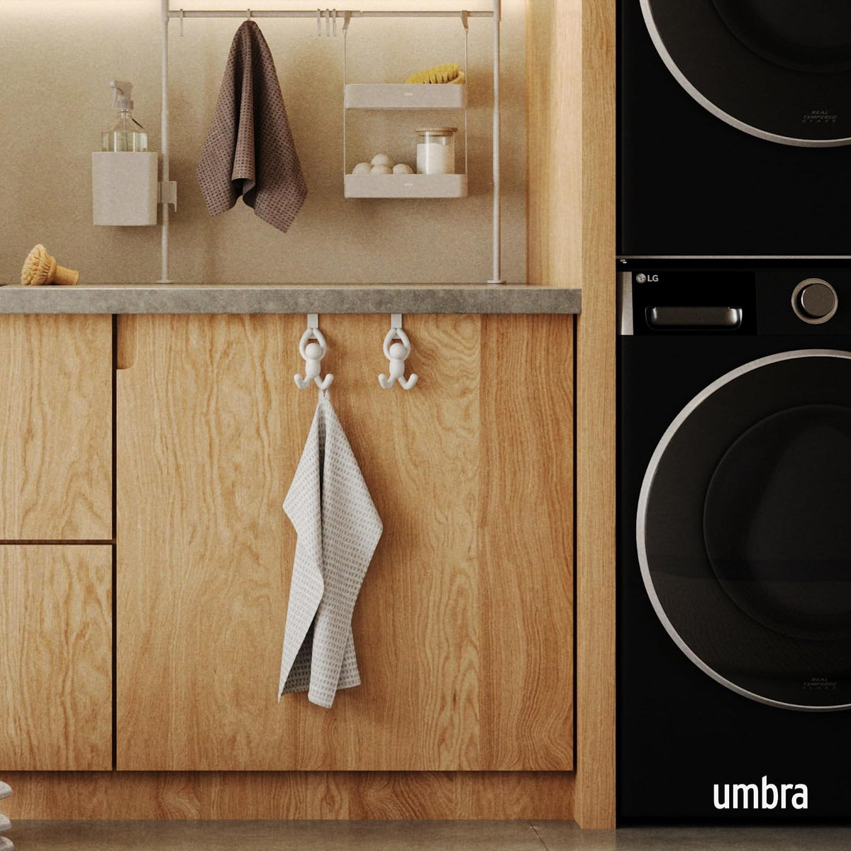 Umbra - Perchero Buddy 2 Ganchos Blanco