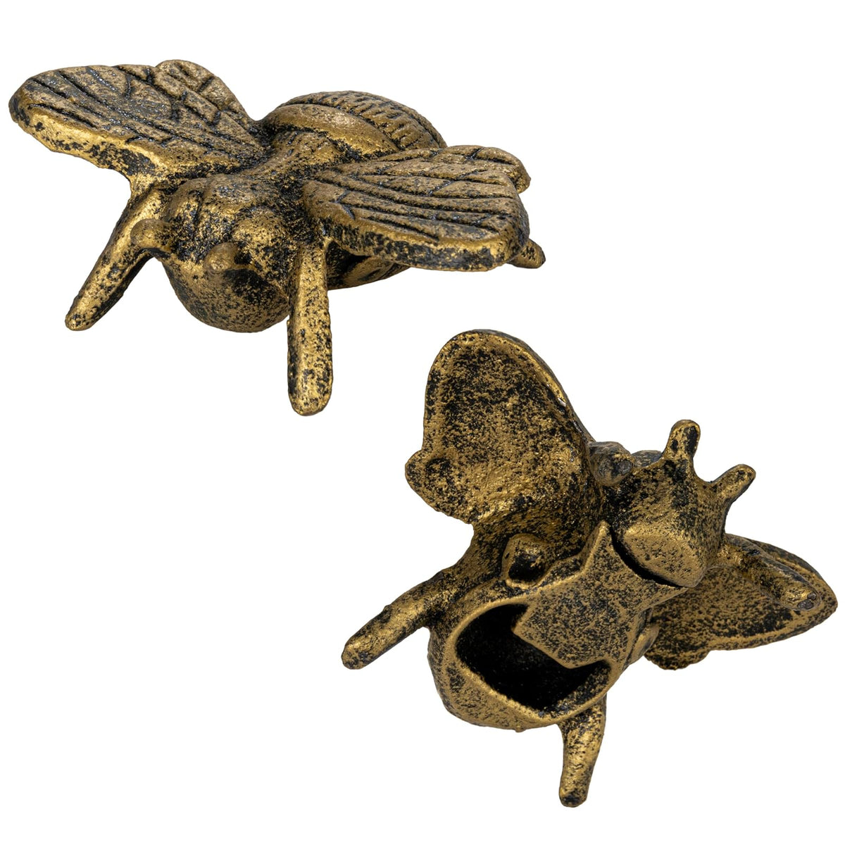 Creative Co-Op - Abrebotellas de abeja de metal fundido envejecido, dorado